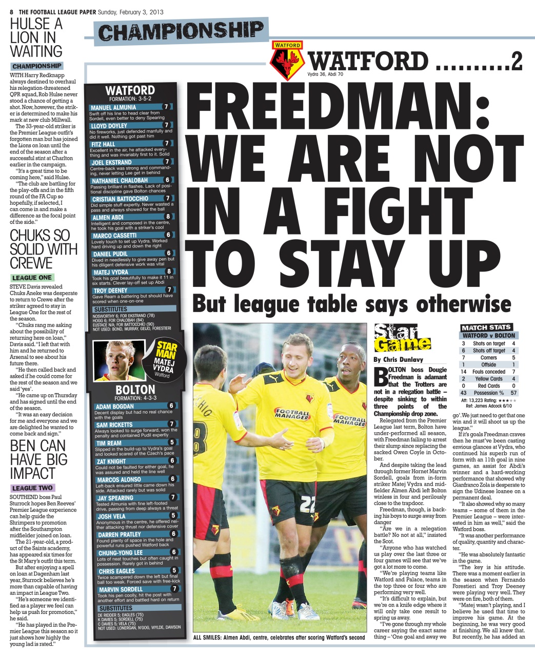 The Football League Paper Preview Pages
