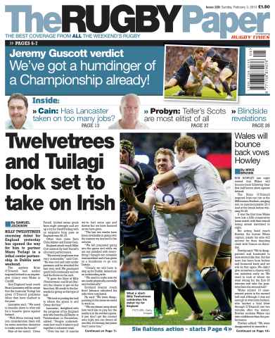 The Rugby Paper issue 3rd February 2013