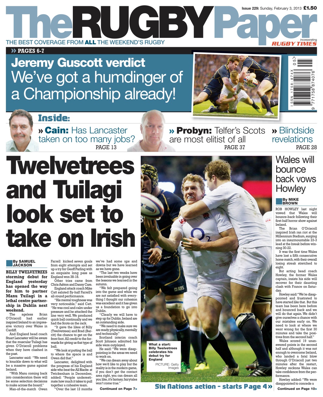 The Rugby Paper Preview Pages
