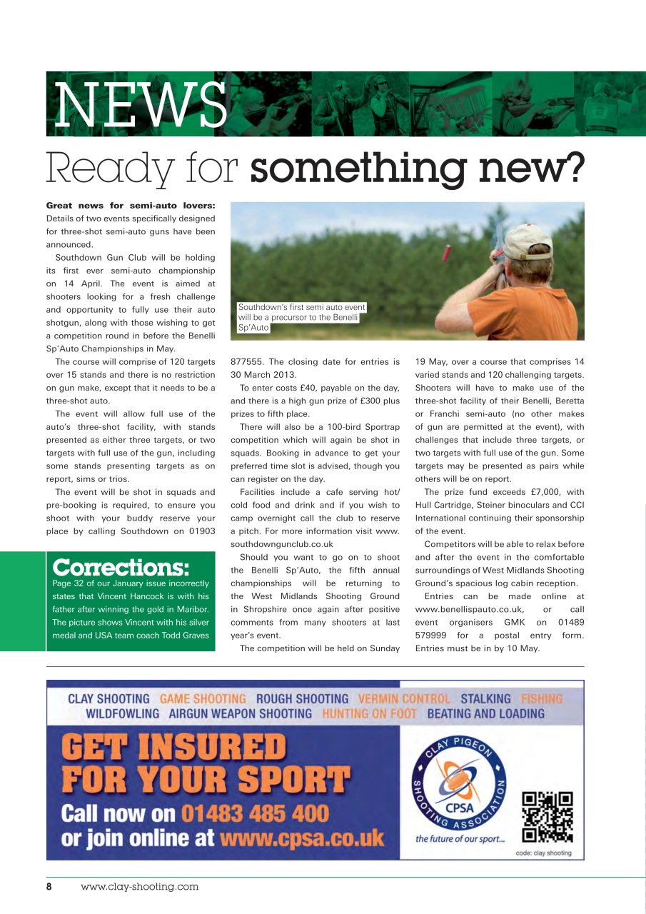 Clay Shooting Preview Pages