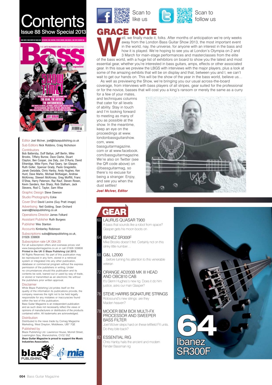 Bass Player UK Preview Pages