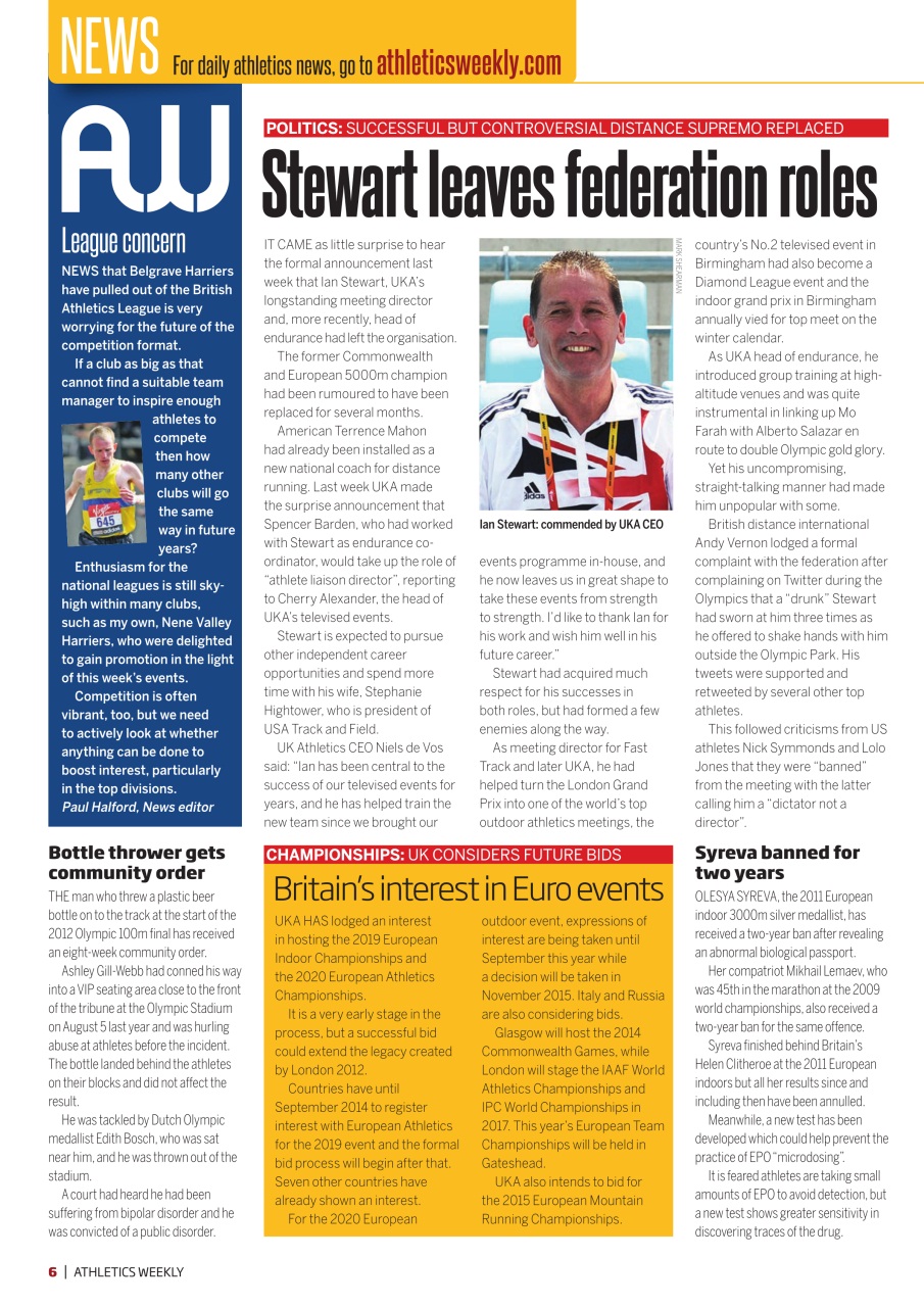 AW – Athletics Weekly Magazine Preview Pages