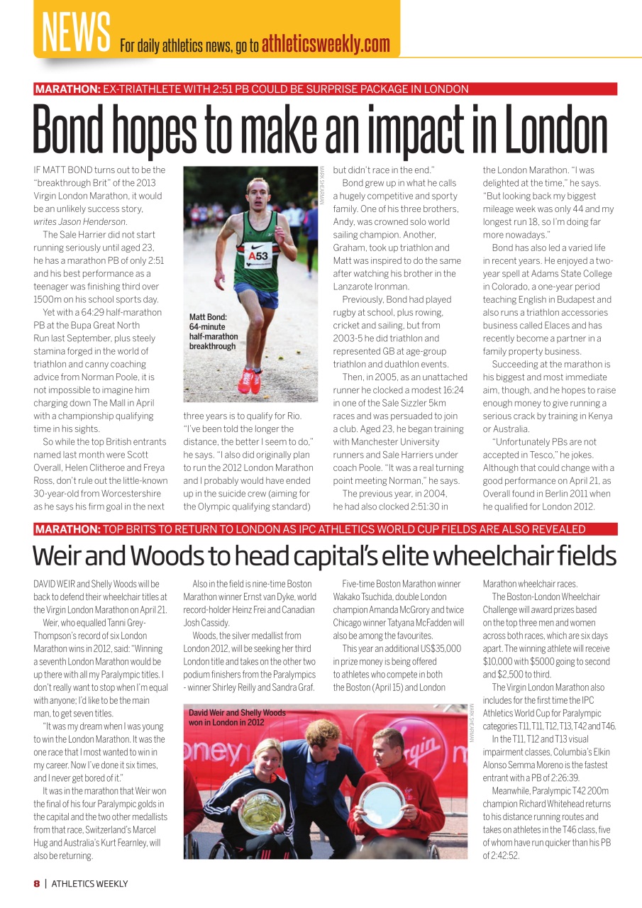 AW – Athletics Weekly Magazine Preview Pages