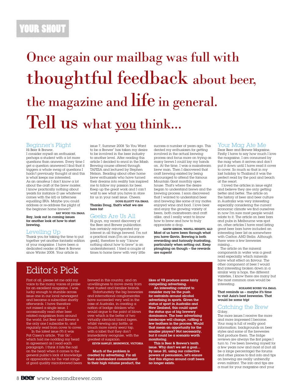 Beer and Brewer Preview Pages