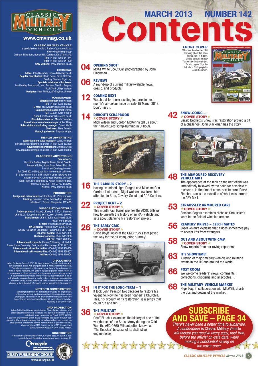 Classic Military Vehicle Preview Pages