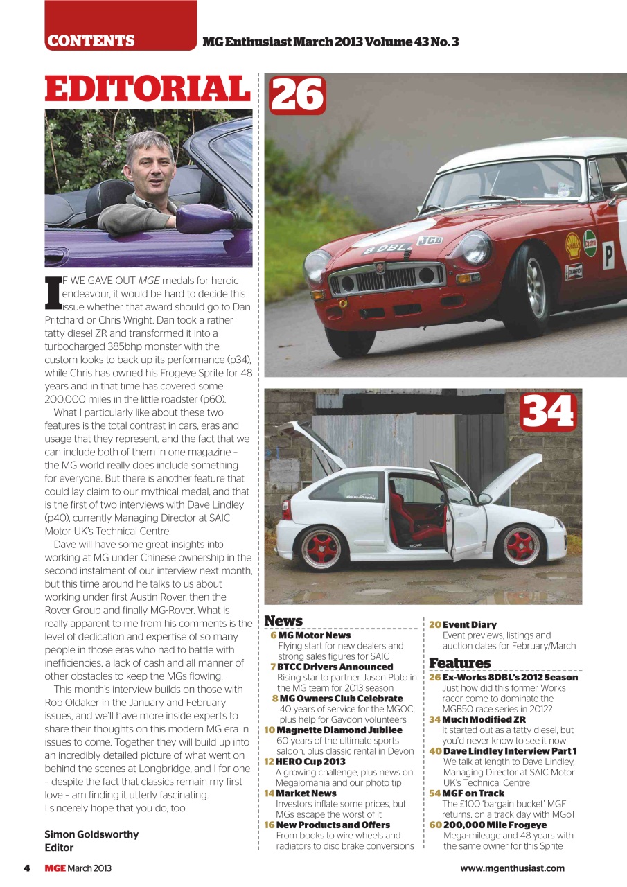 MG Enthusiast Preview Pages