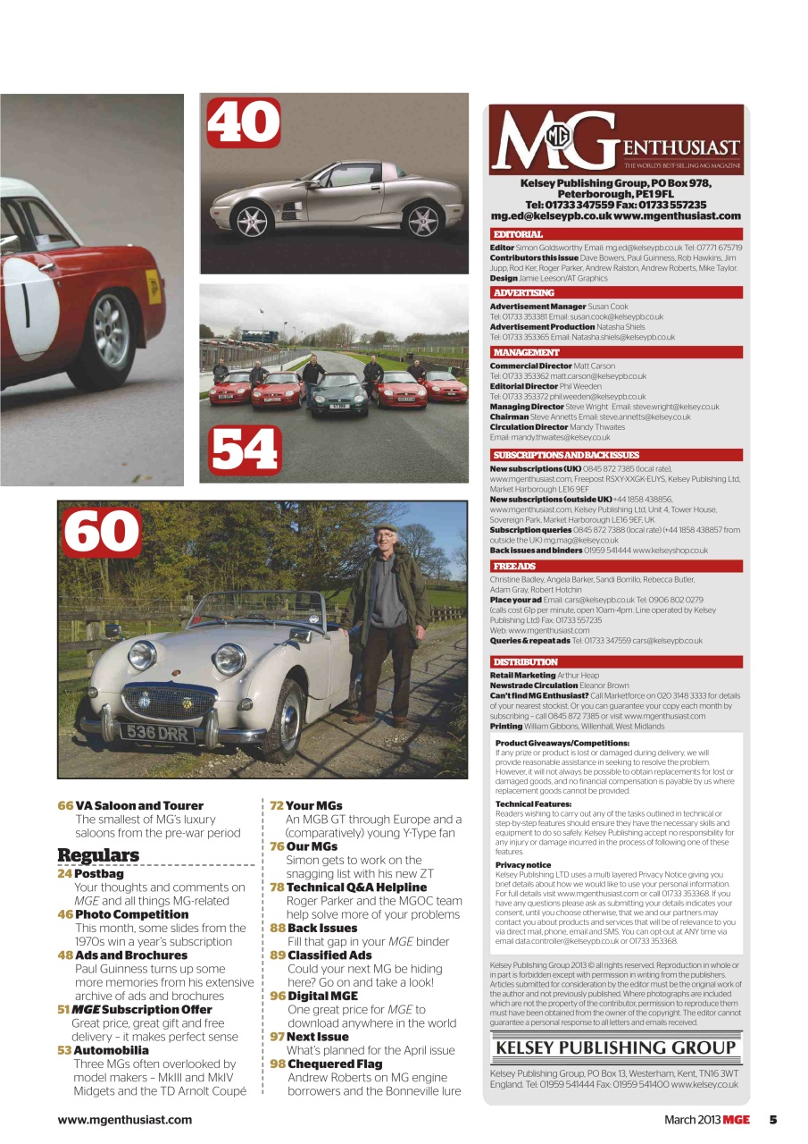 MG Enthusiast Preview Pages