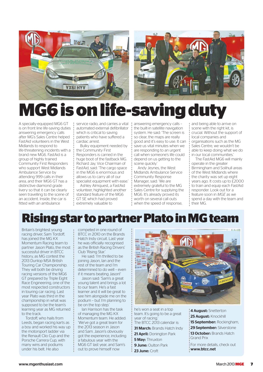 MG Enthusiast Preview Pages