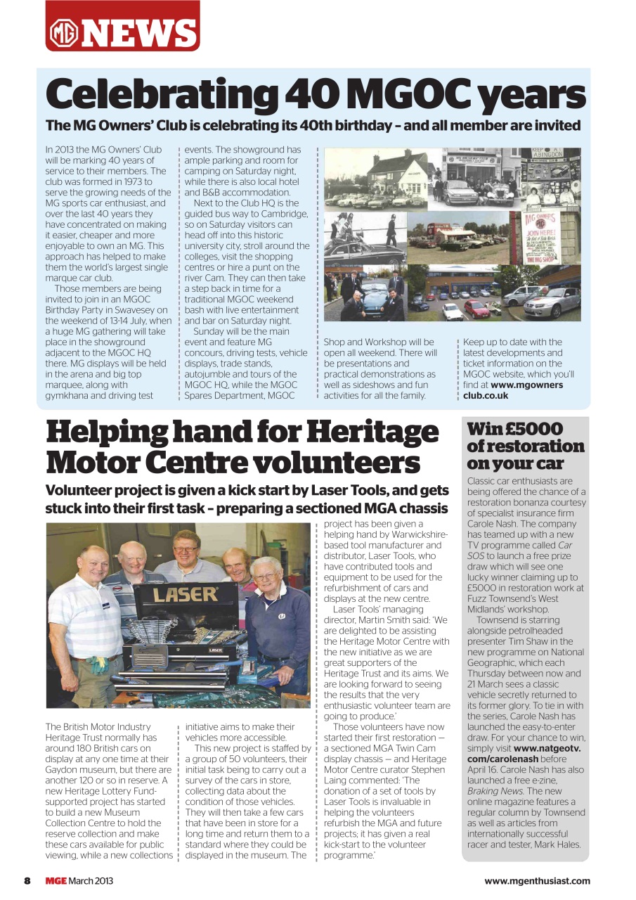MG Enthusiast Preview Pages