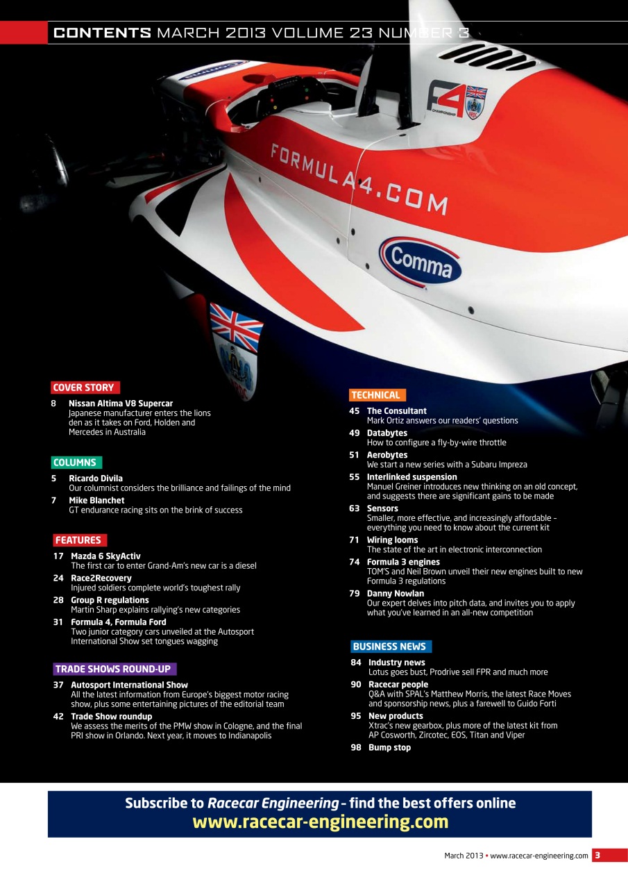 Racecar Engineering Preview Pages