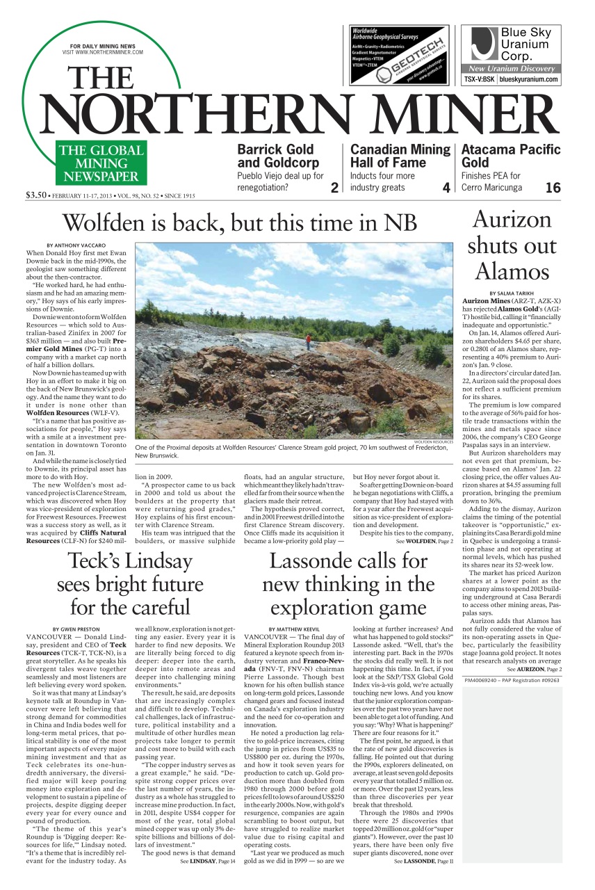 The Northern Miner Preview Pages