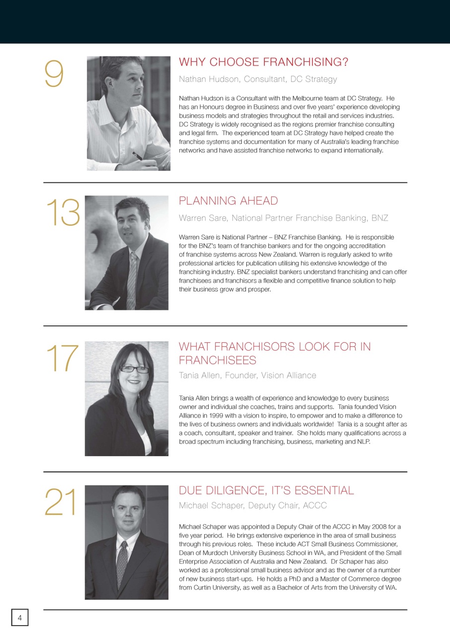 Business Franchise Directory Preview Pages