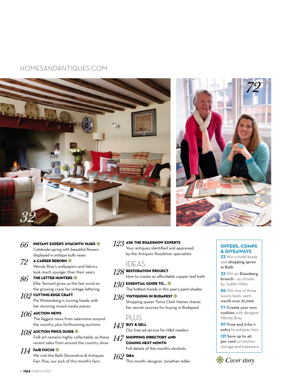 Homes & Antiques Magazine Preview Pages
