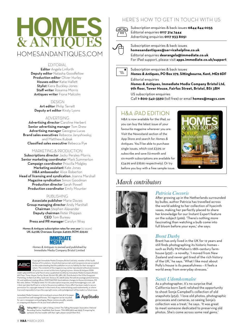 Homes & Antiques Magazine Preview Pages