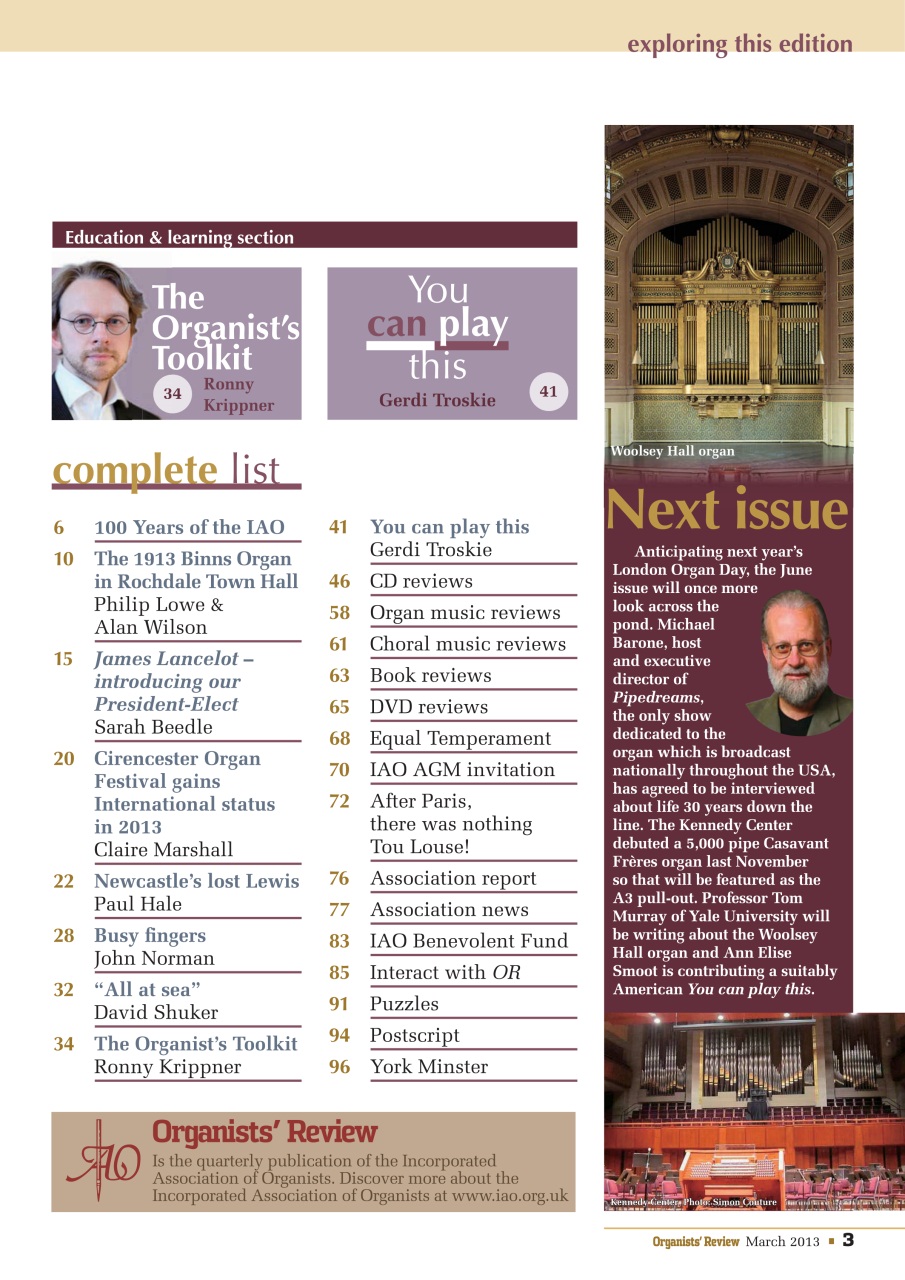 Organists' Review Preview Pages