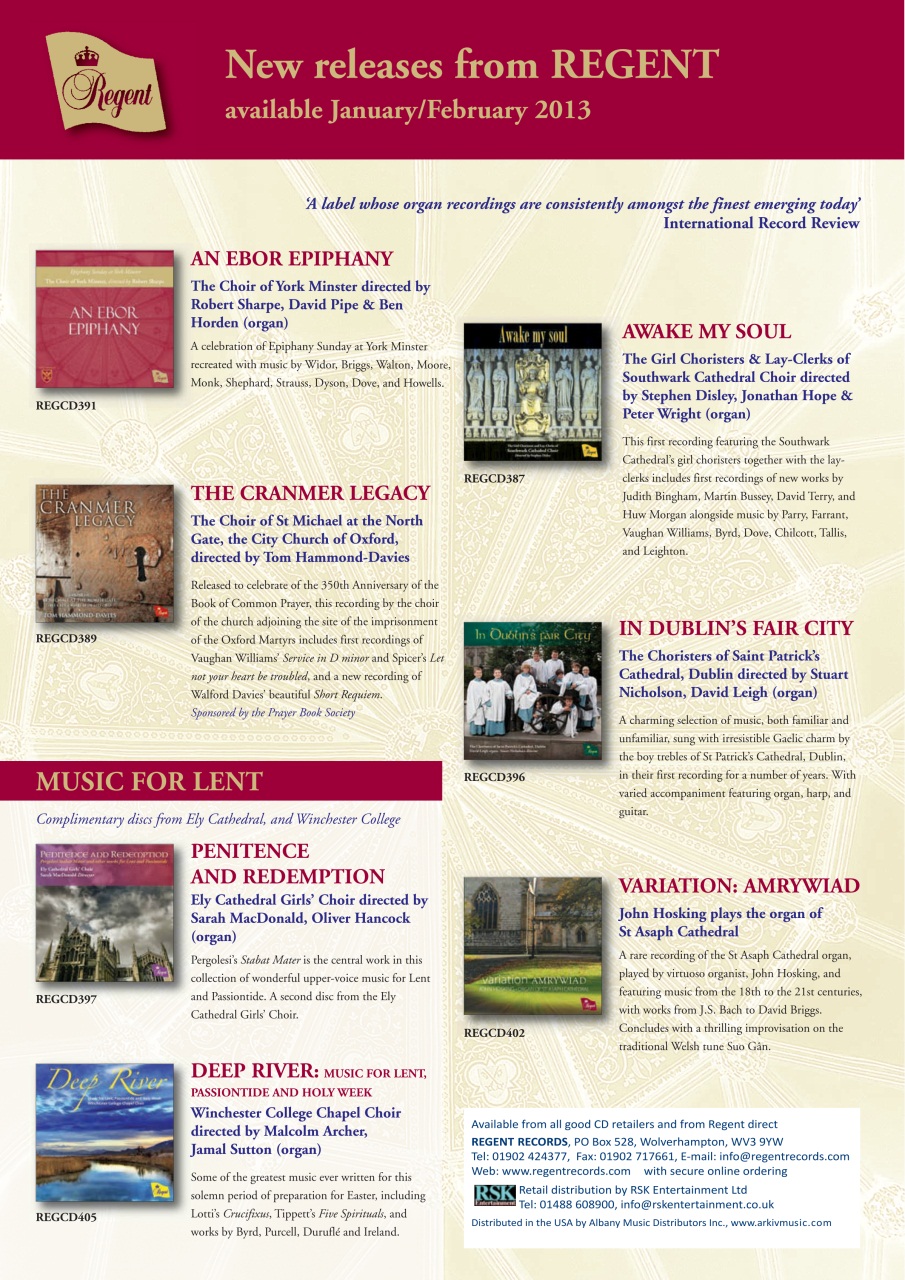 Organists' Review Preview Pages