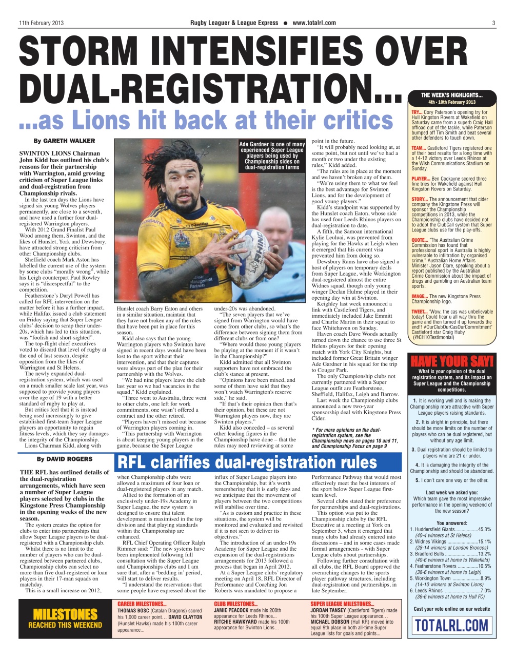 League Express Preview Pages