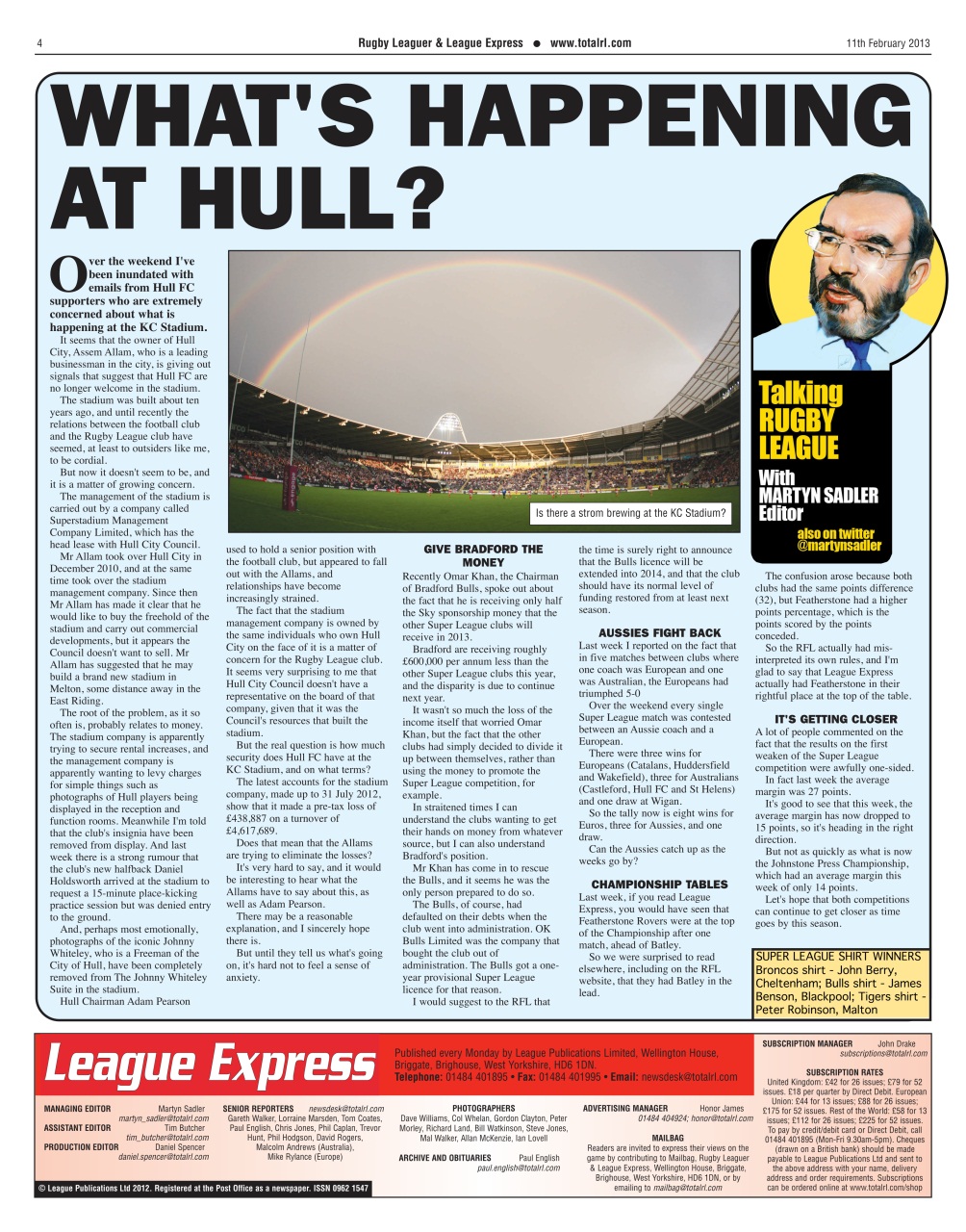 League Express Preview Pages