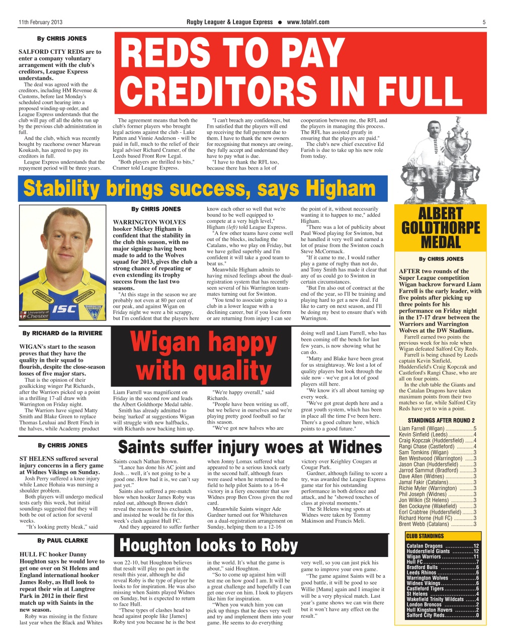 League Express Preview Pages