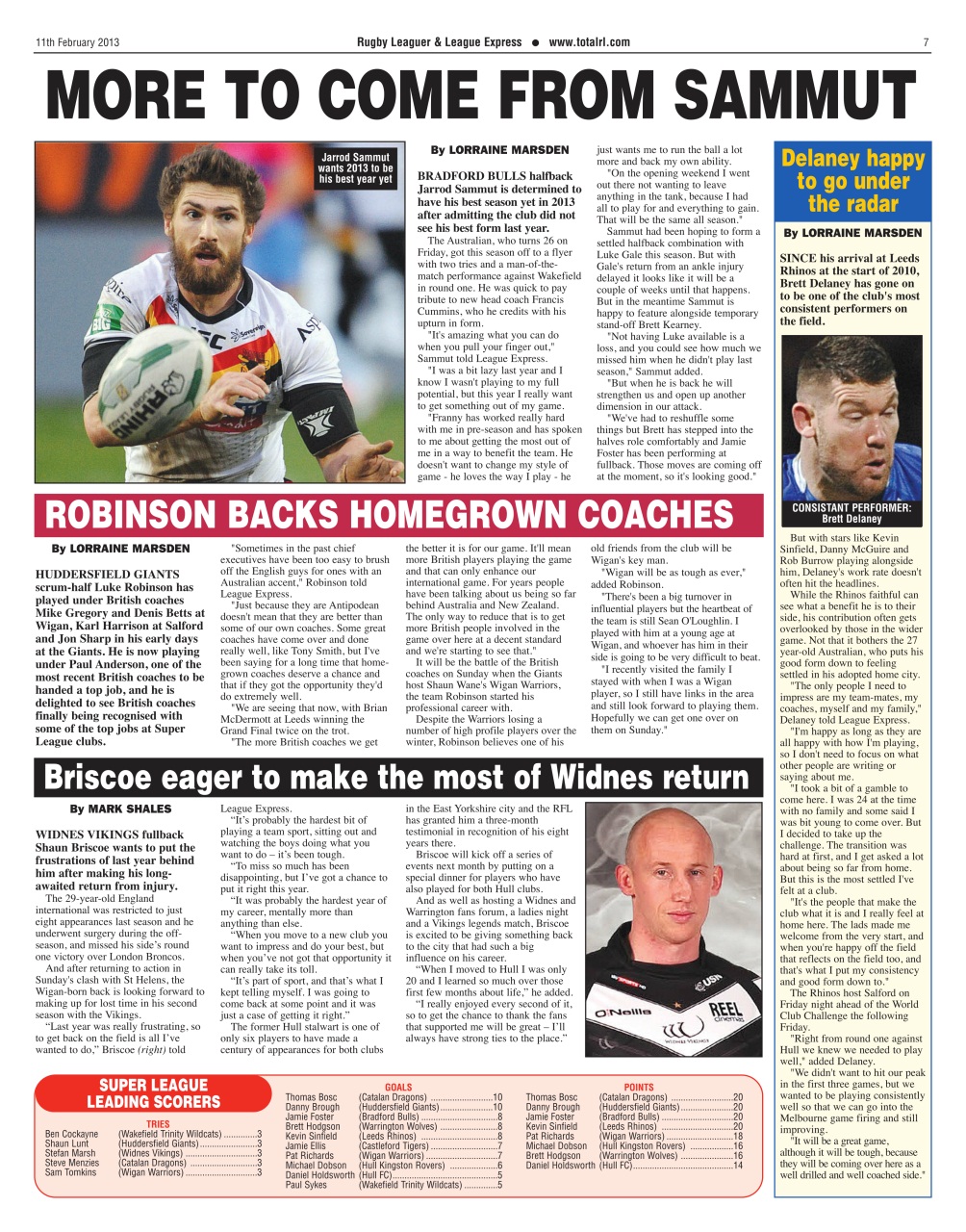 League Express Preview Pages