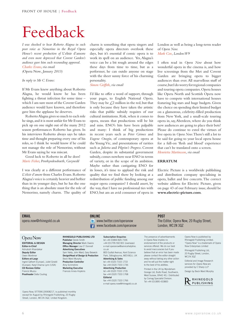 Opera Now Preview Pages