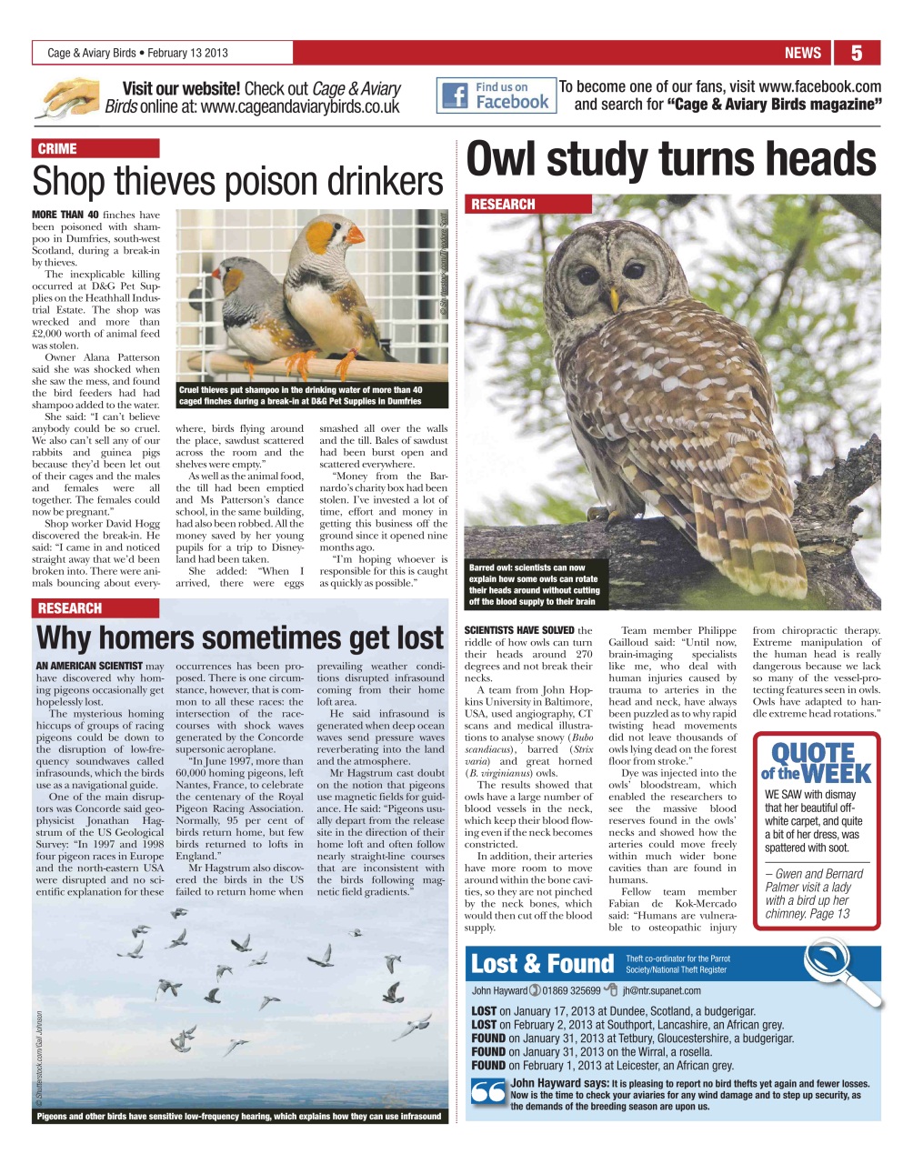 Cage & Aviary Birds Preview Pages