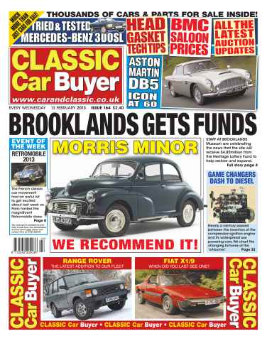 Classic Car Buyer issue CCB 13 February 2013