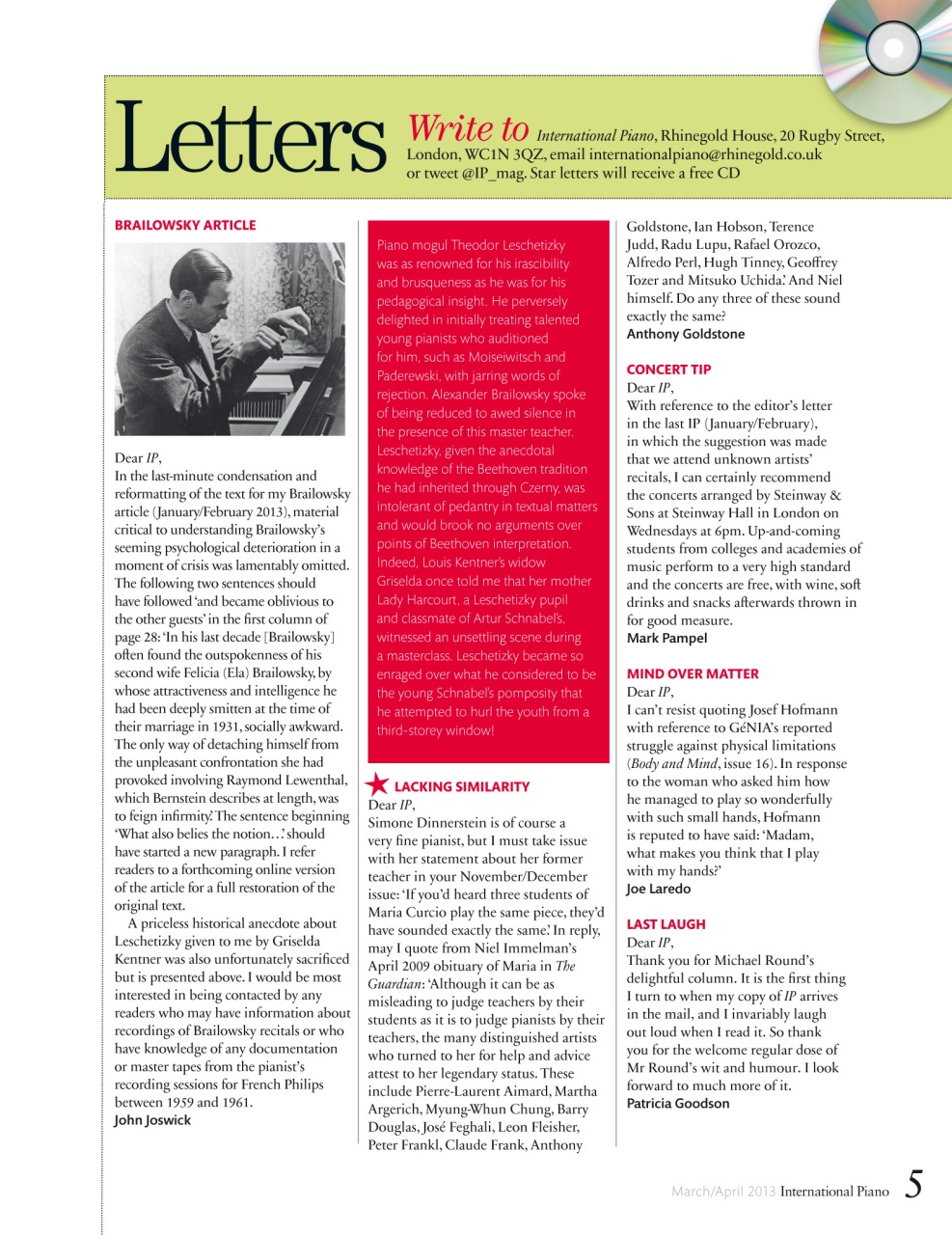 International Piano Preview Pages