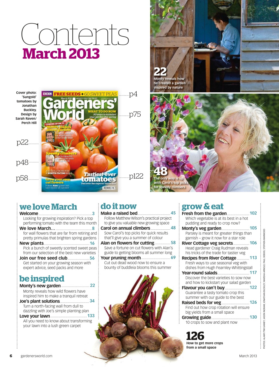 BBC Gardeners’ World Magazine Preview Pages