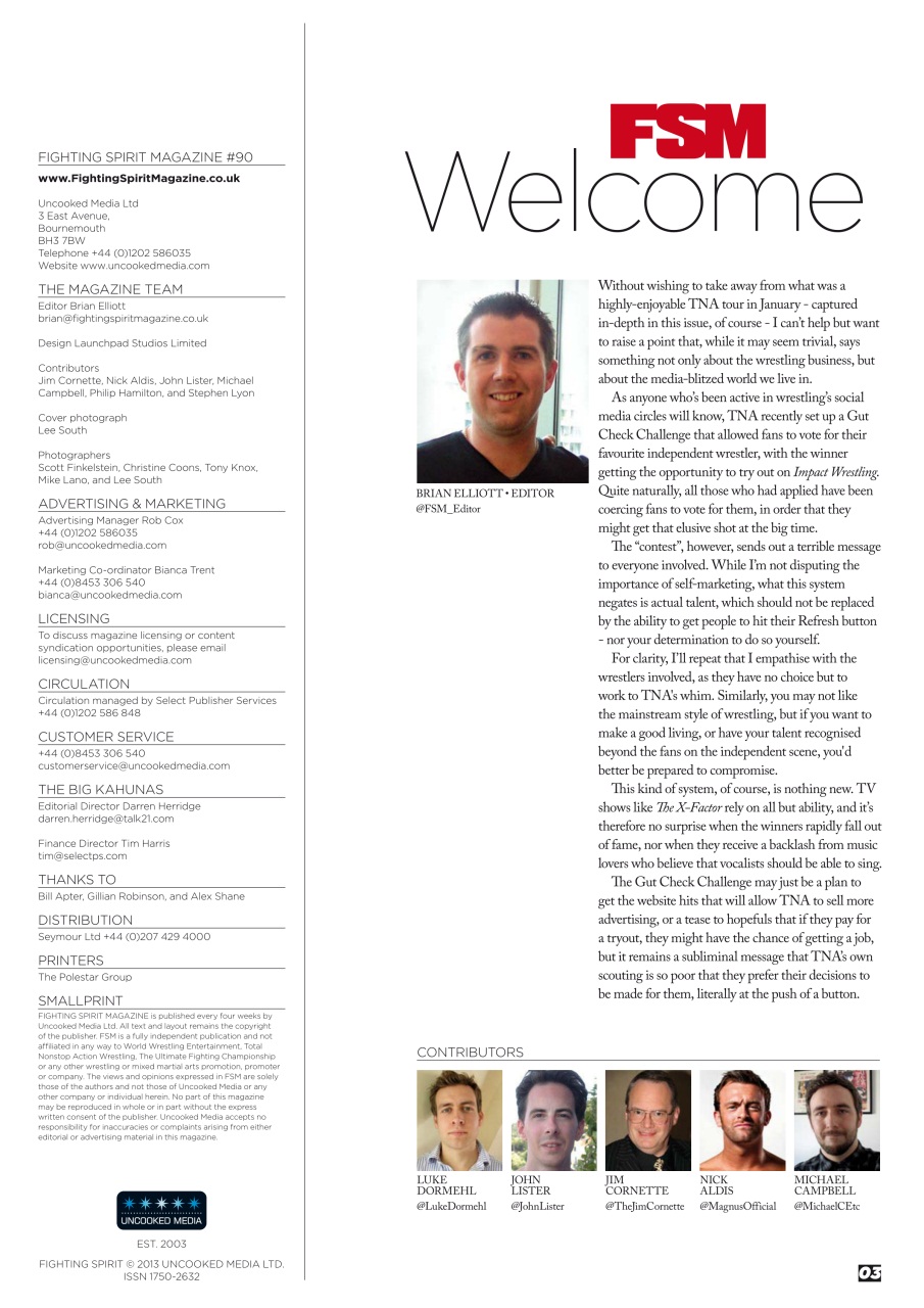 Wrestletalk Magazine Preview Pages