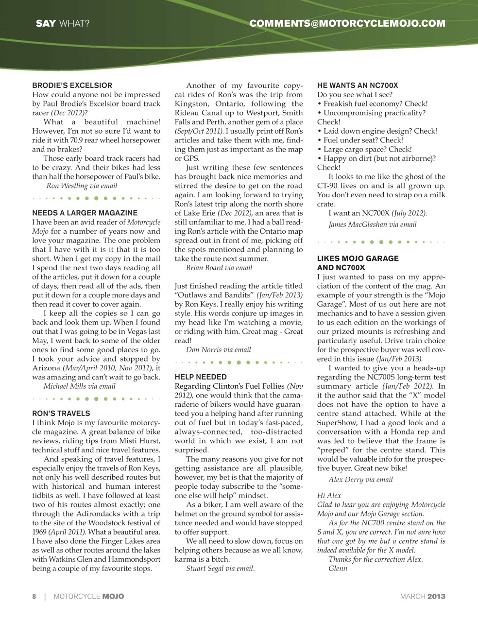 Motorcycle Mojo Preview Pages