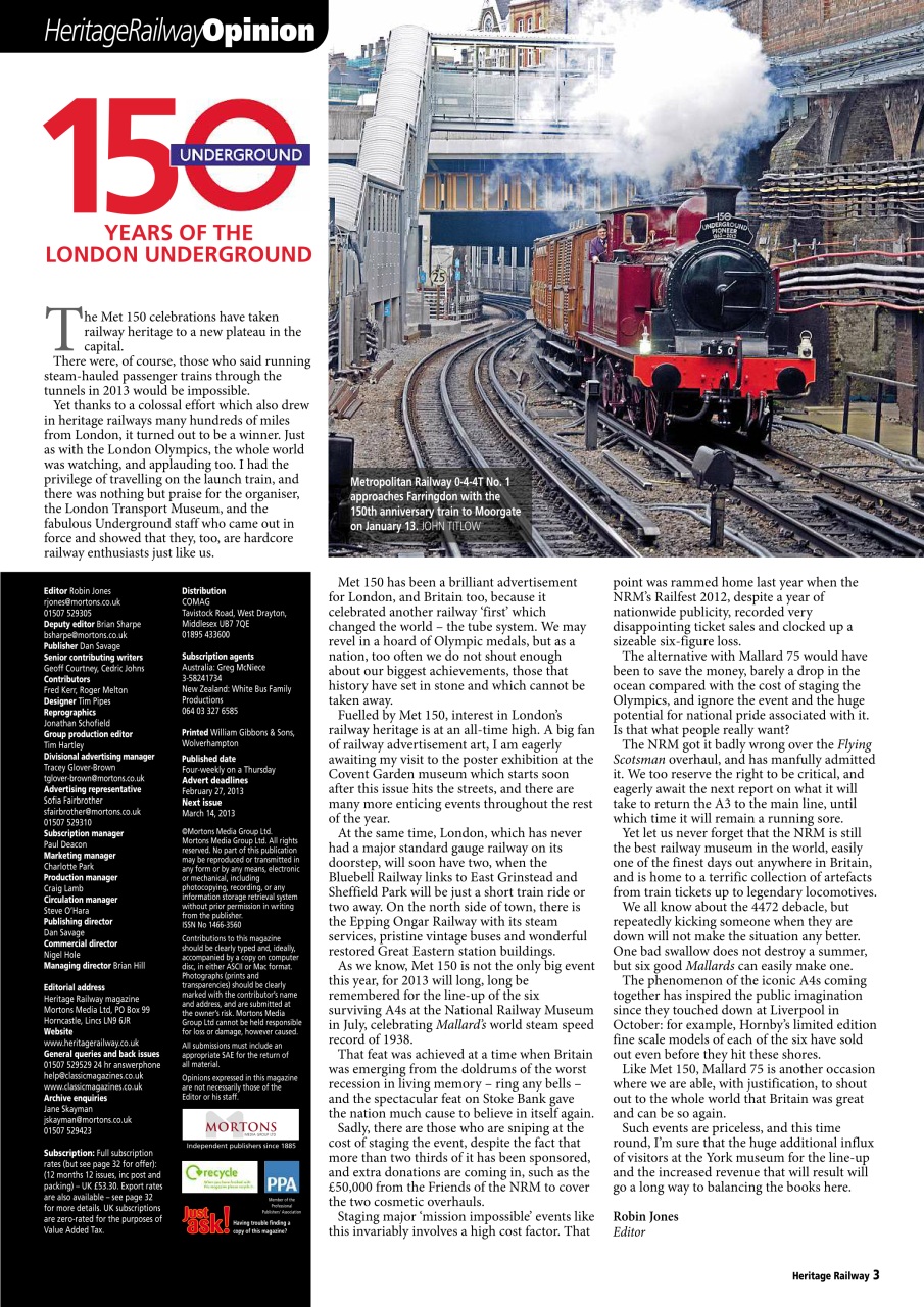 Heritage Railway Preview Pages