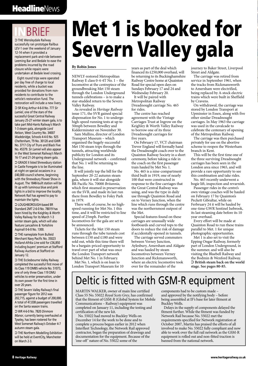 Heritage Railway Preview Pages