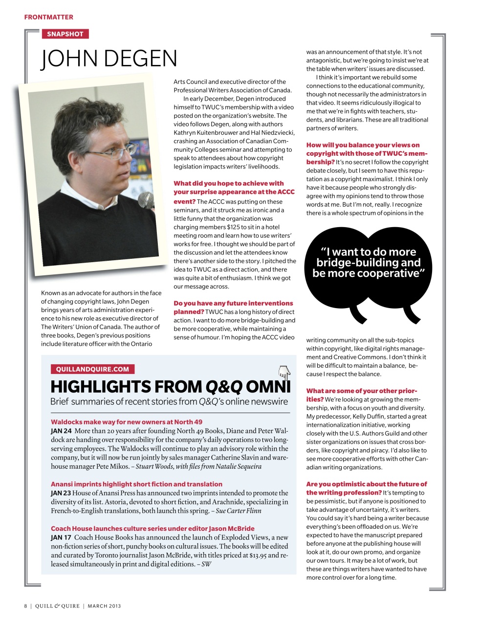 Quill & Quire Preview Pages