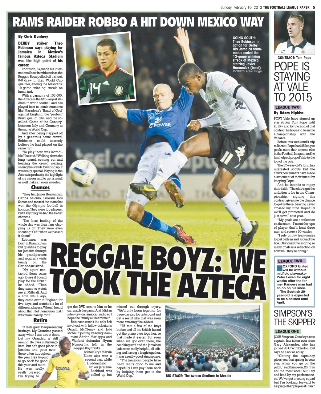 The Football League Paper Preview Pages