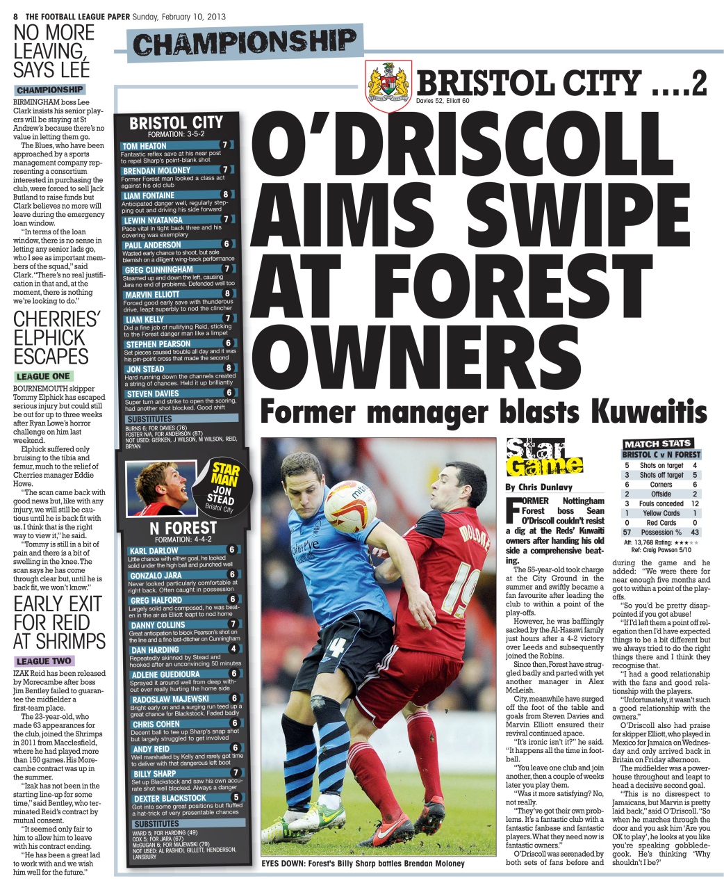 The Football League Paper Preview Pages