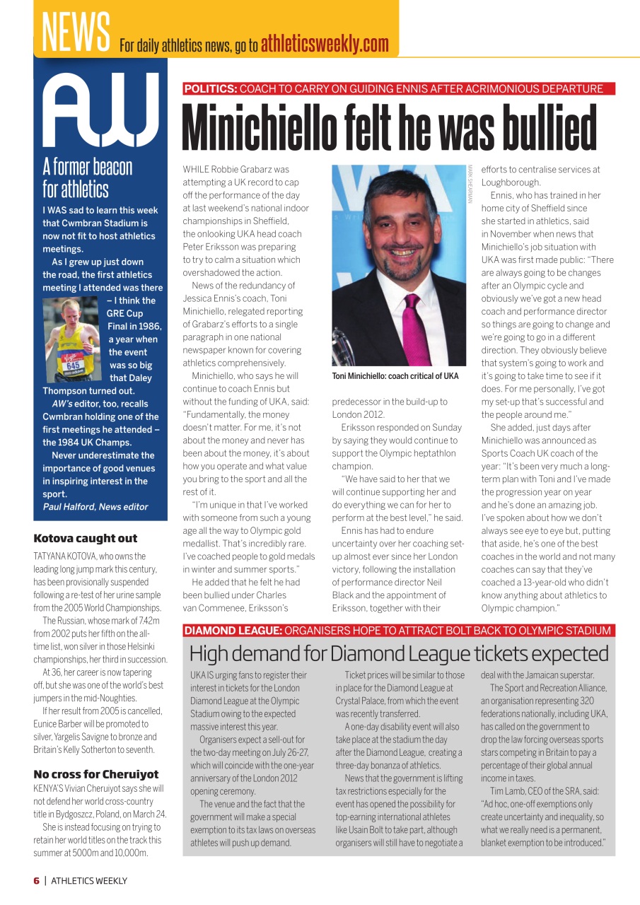 AW – Athletics Weekly Magazine Preview Pages