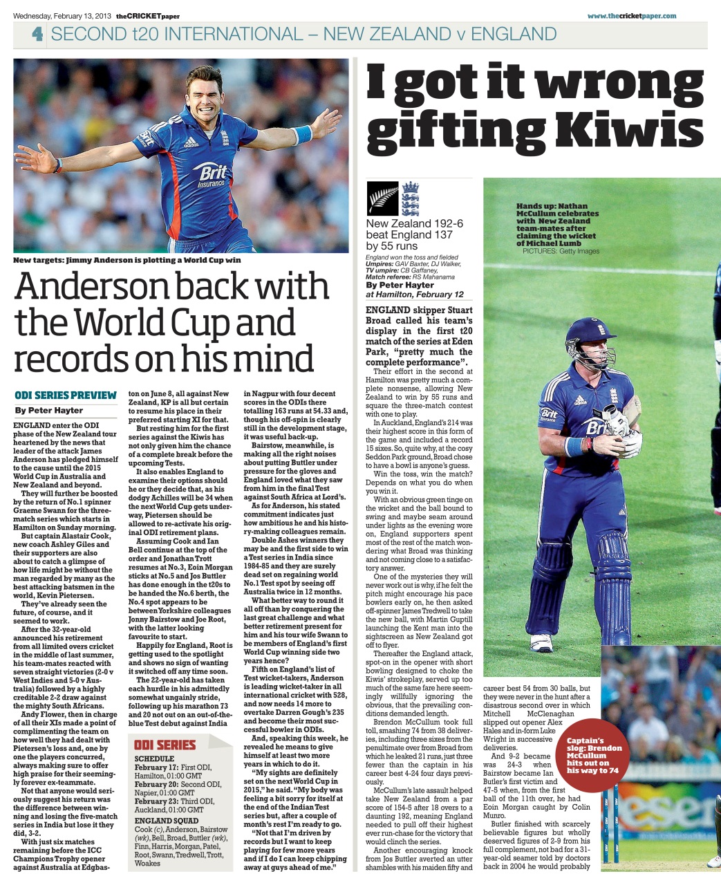 The Cricket Paper Preview Pages