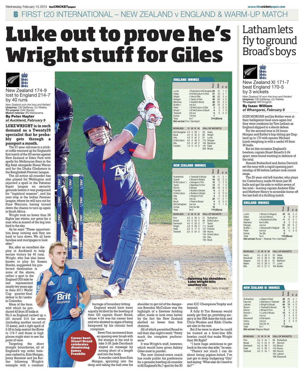 The Cricket Paper Preview Pages