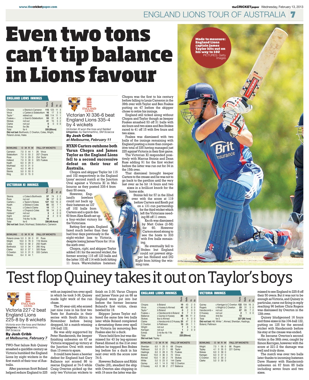 The Cricket Paper Preview Pages
