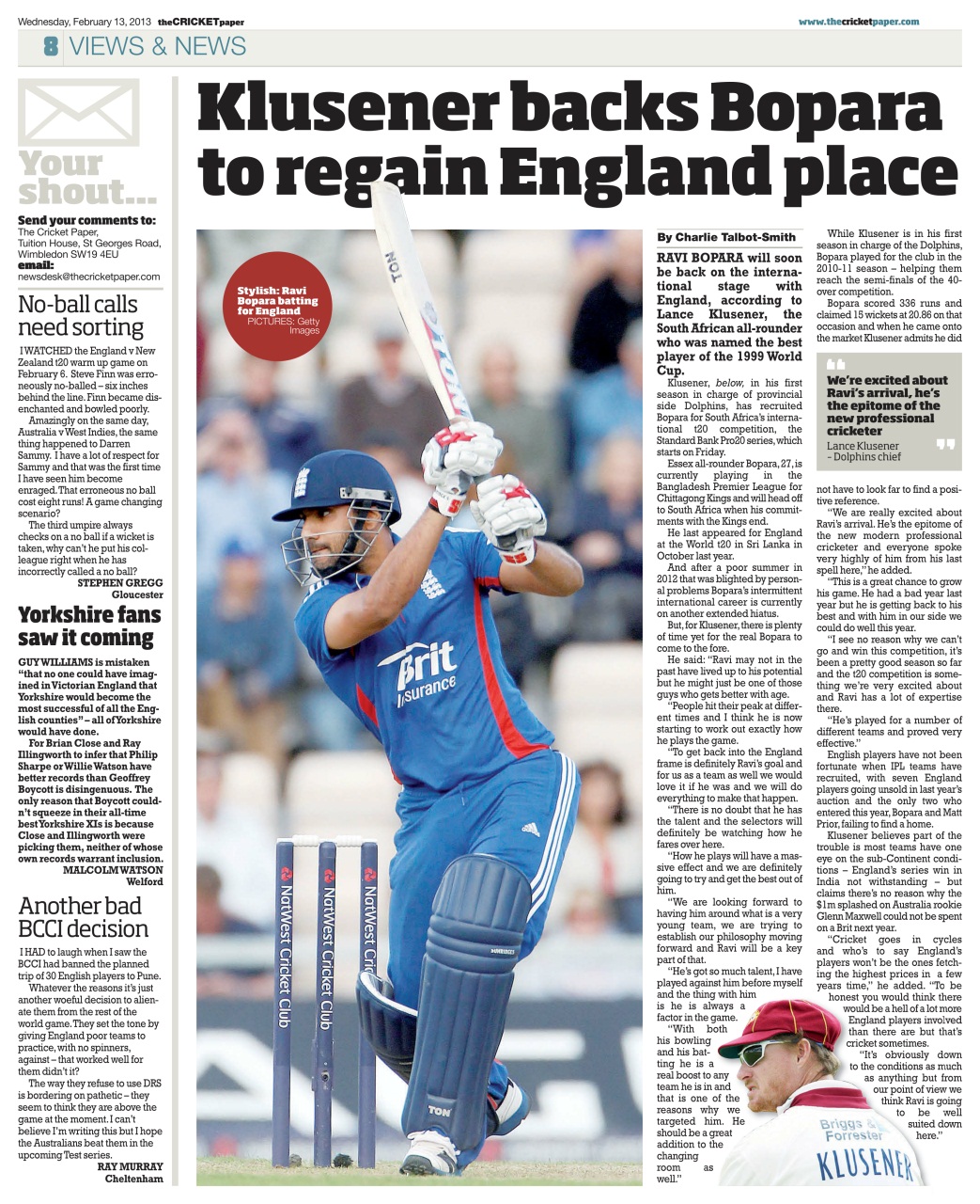 The Cricket Paper Preview Pages
