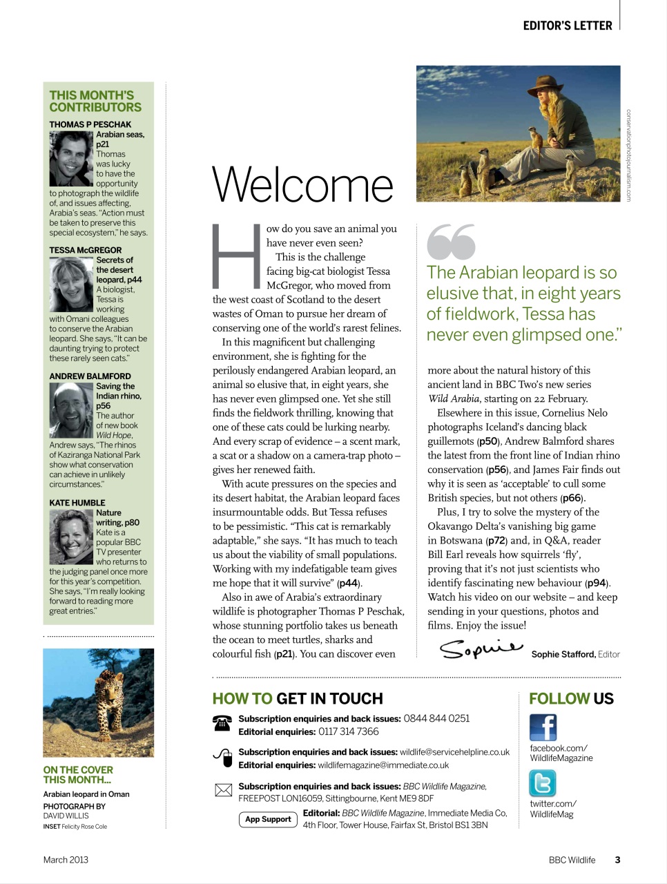 BBC Wildlife Magazine Preview Pages