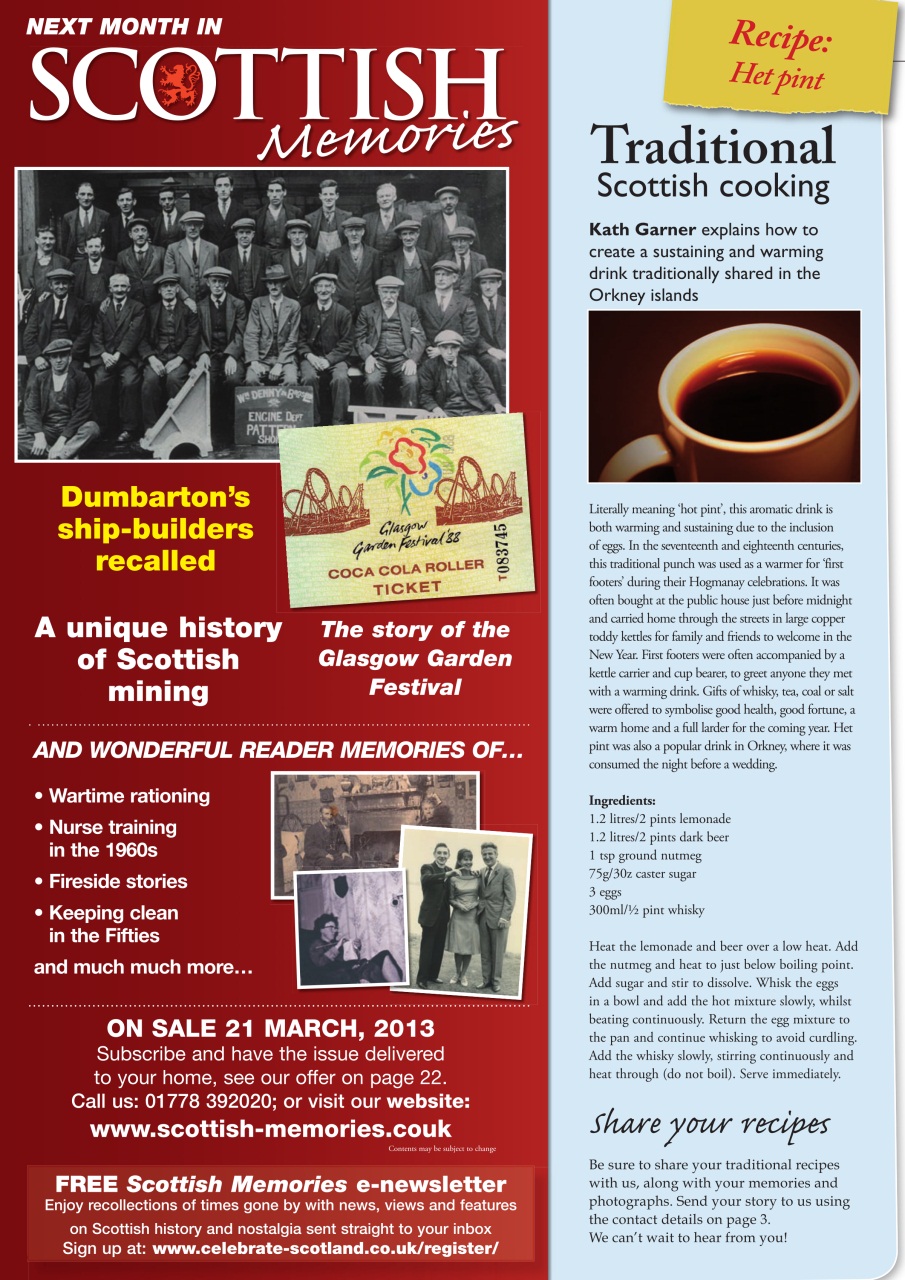 Scottish Memories Preview Pages
