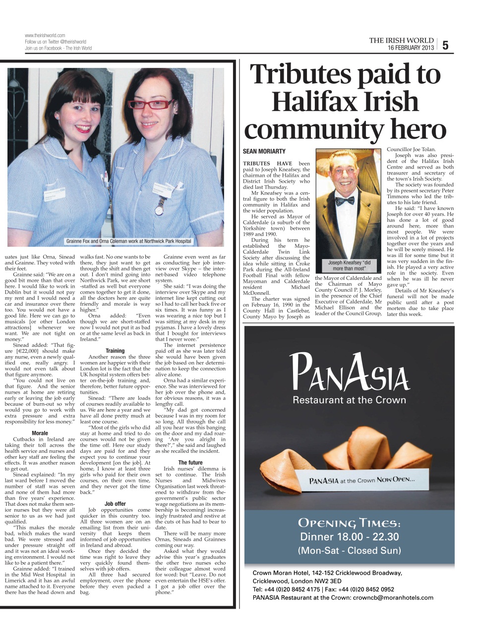 Irish World Preview Pages