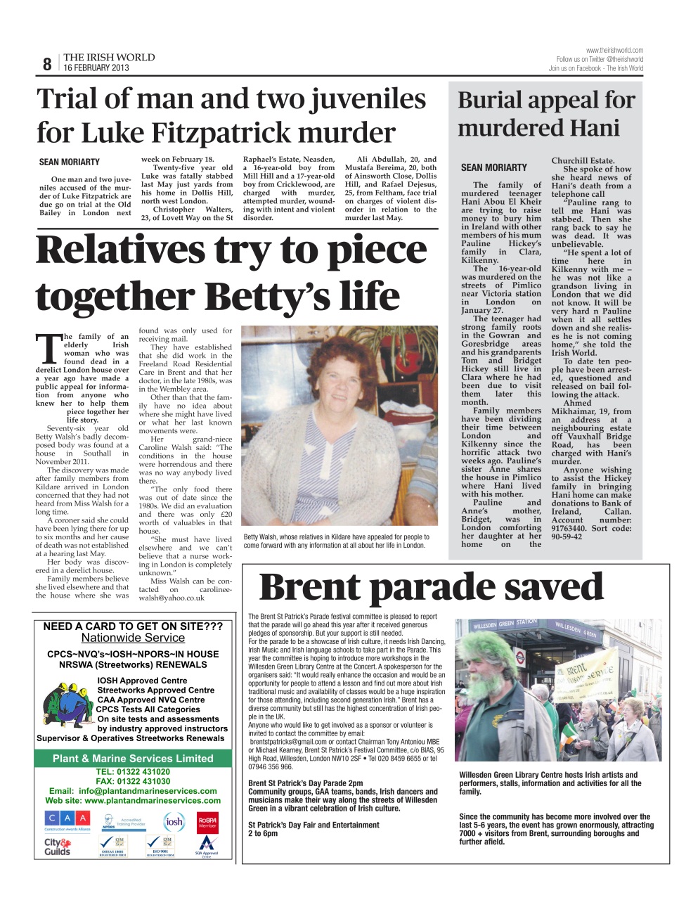 Irish World Preview Pages