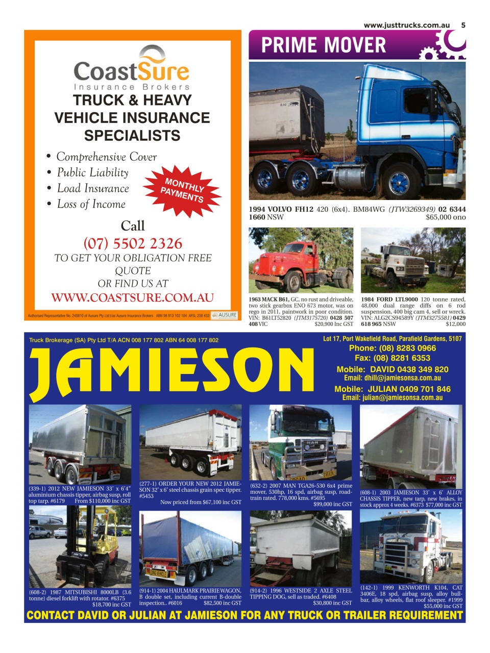 JUST TRUCKS Preview Pages