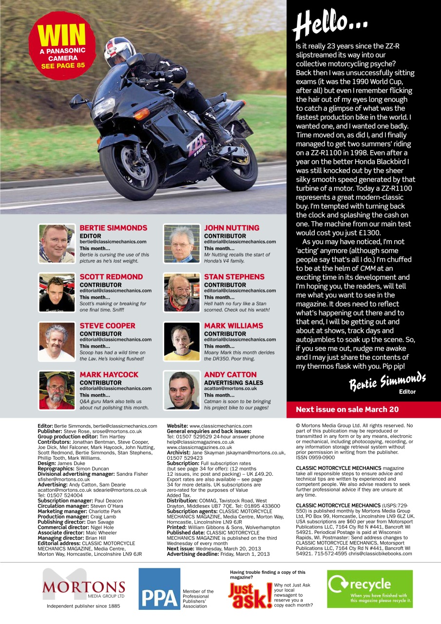 Classic Motorcycle Mechanics Preview Pages