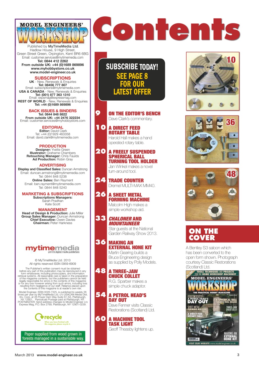 Model Engineer & Workshop Magazine Preview Pages