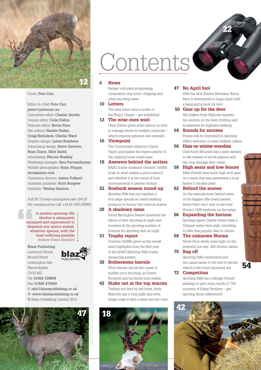 Sporting Rifle Preview Pages