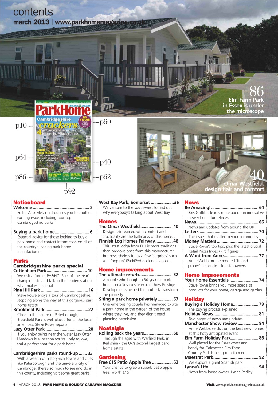 Park Home & Holiday Living Preview Pages